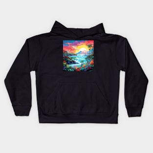 Illustration of Hawaii Life Kids Hoodie